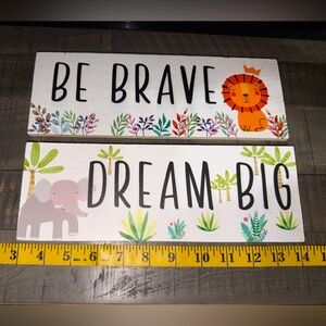 Home decor, children’s room, dream big, be brave wall‎ signs